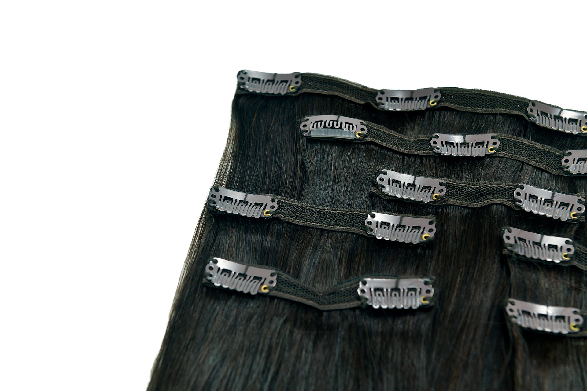 Clip-In Hair Extensions Set #1B Natural Black