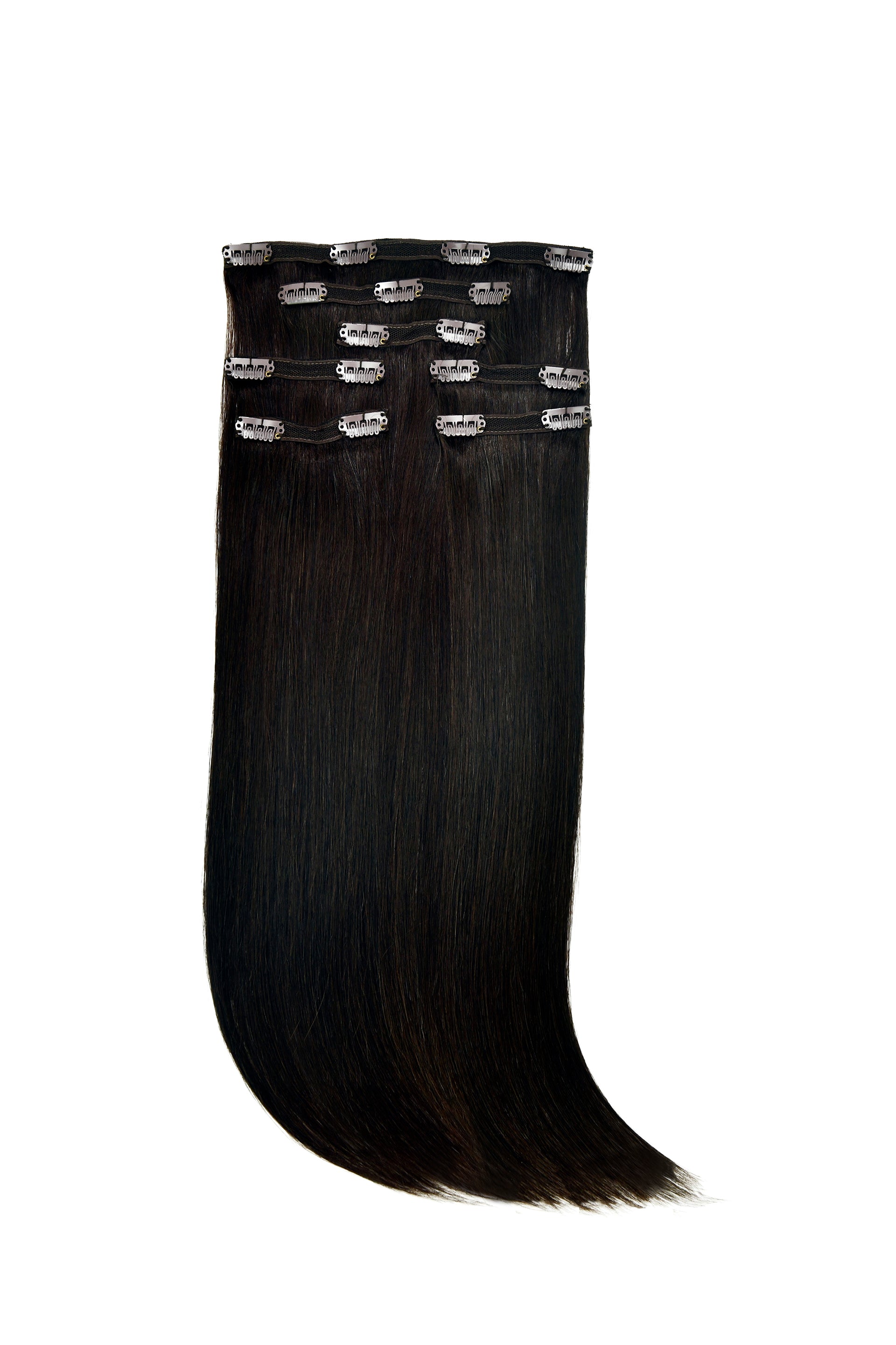 Clip-In Hair Extensions Set #1B Natural Black