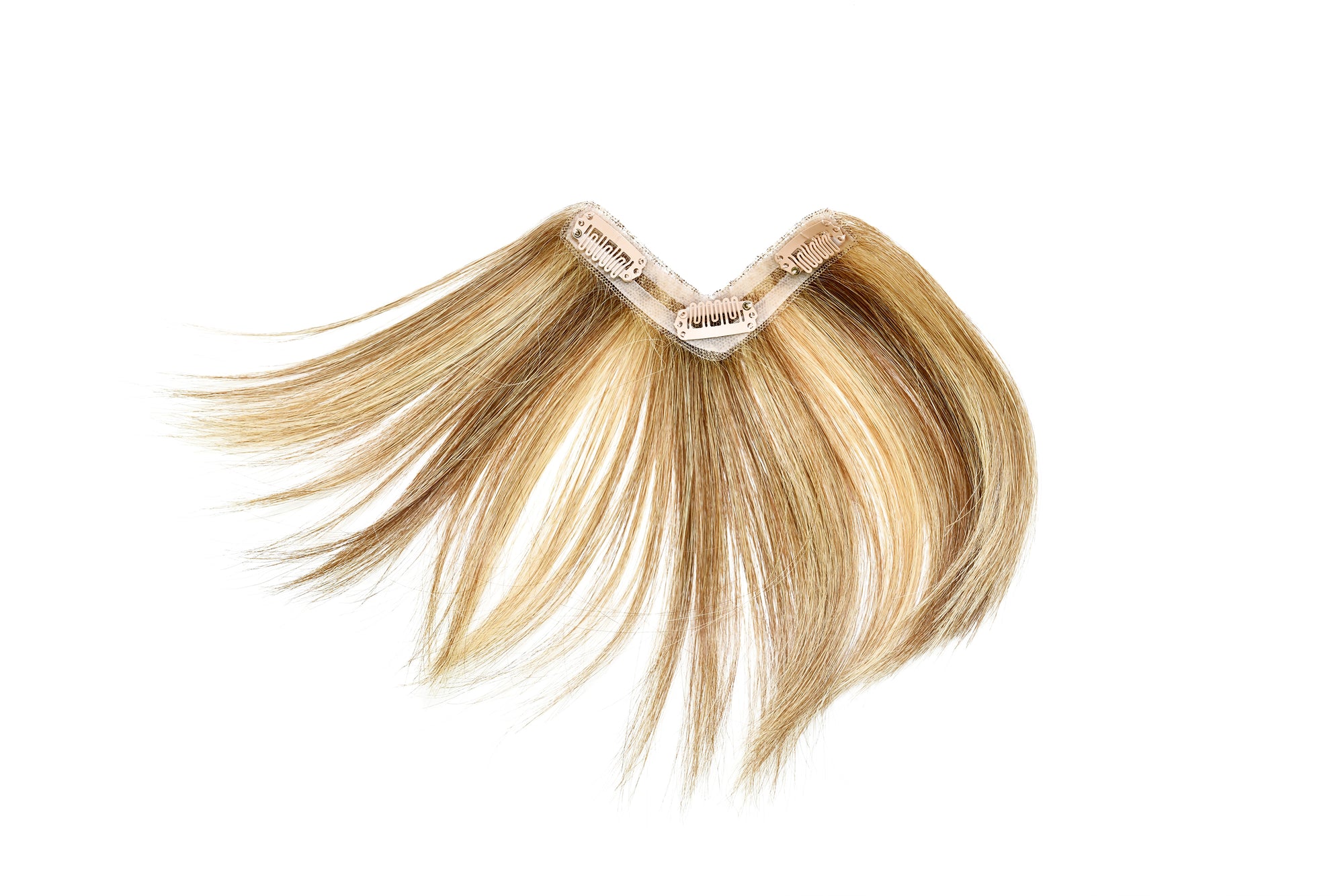 Clip-In Bangs Hair Extension #640 Chestnut Latte Highlight
