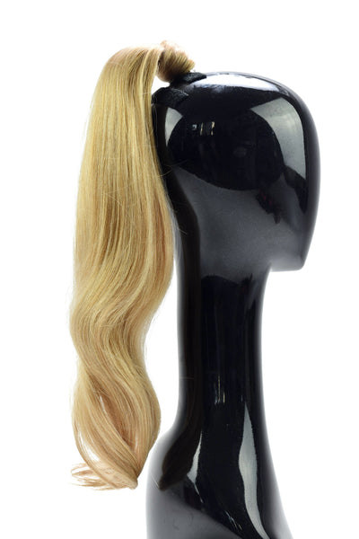 Clip-In Pony Tail Hair Extension #R4/18/22 Rooted Golden Blonde